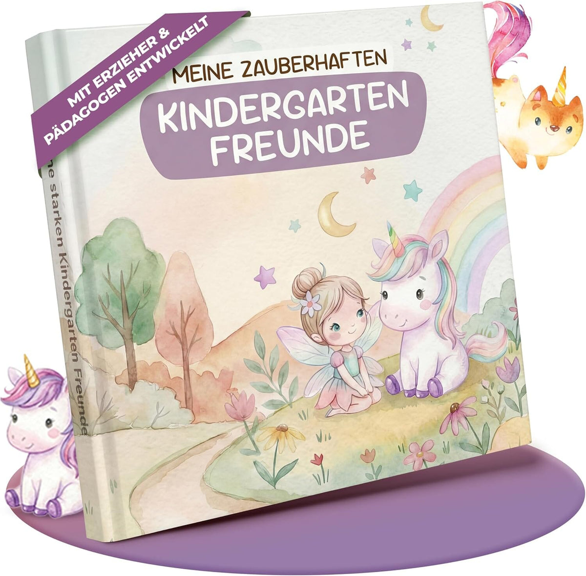 Freundebuch Kindergarten Einhorn Kindergarten Freundebuch lila liebt dich