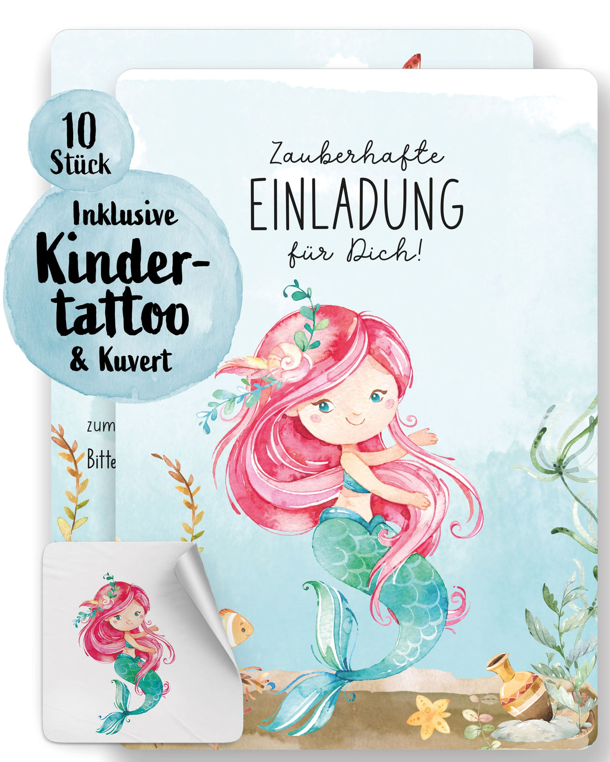 Einladungskarte Kindergeburtstag "Zauberhafte Einladung" Einladungskarten lilaliebtdich