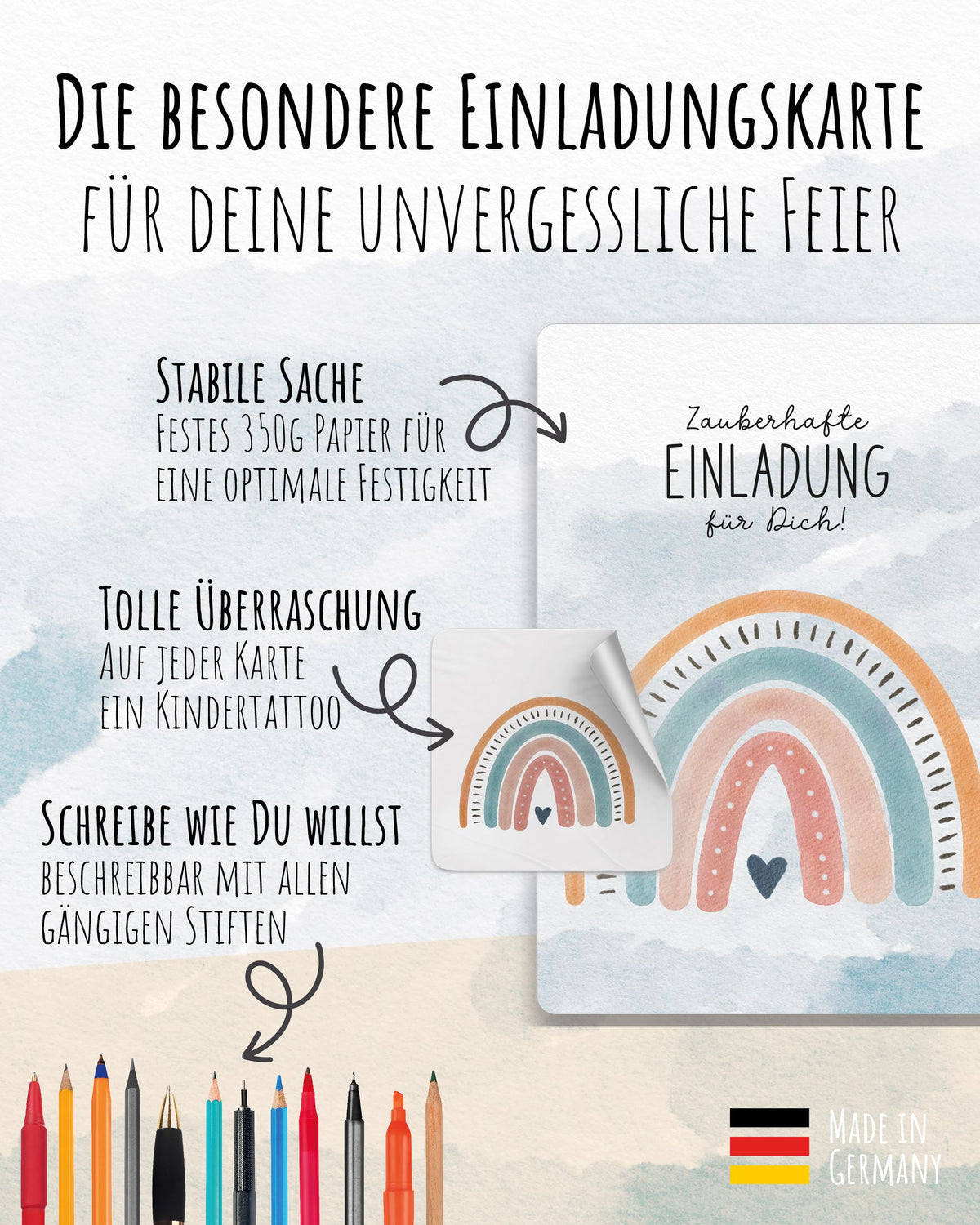 Einladungskarte Kindergeburtstag "Zauberhafte Einladung" Einladungskarten lilaliebtdich