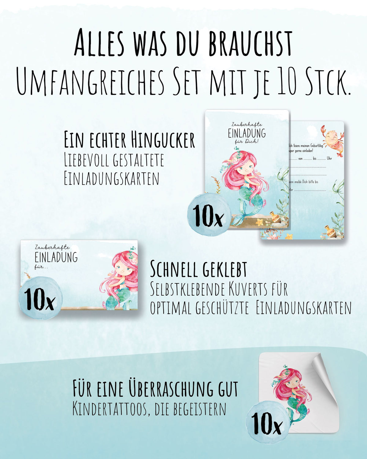 Einladungskarte Kindergeburtstag "Zauberhafte Einladung" Einladungskarten lilaliebtdich