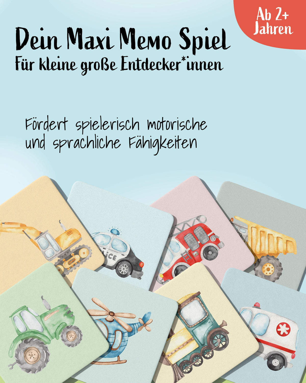 Maxi Memo "Unsere liebsten Fahrzeuge" Memo Spiele lilaliebtdich
