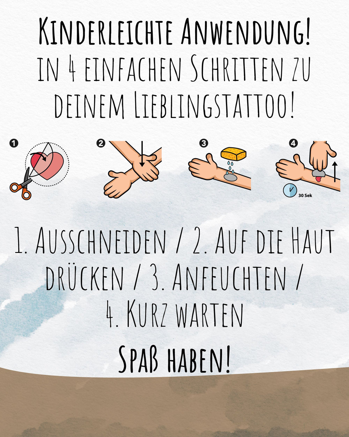 Mitgebsel Kindertattoos "Zauberhafte Waldtiere" – 6 gleiche Bögen Kindertattoos lilaliebtdich