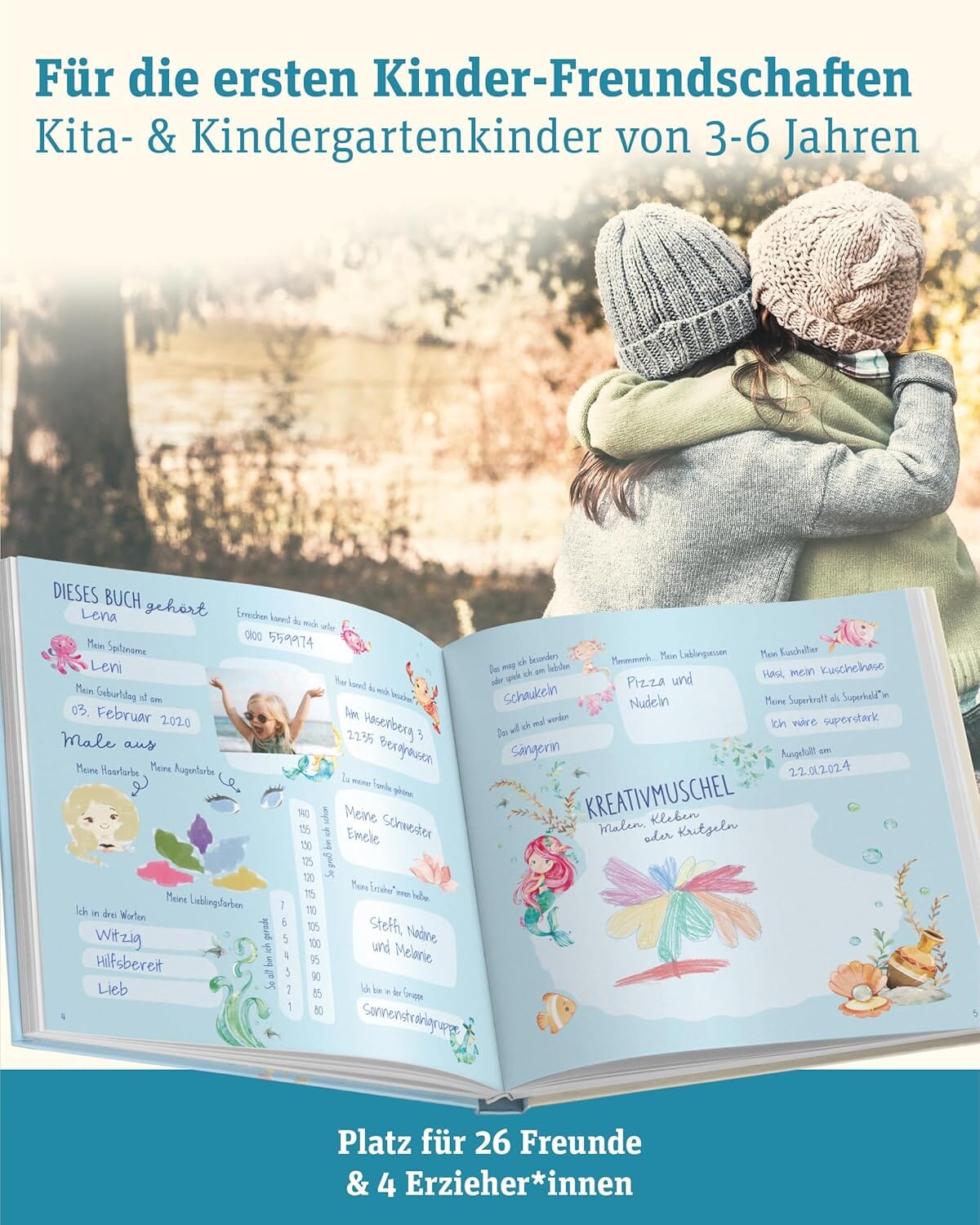 Meine fantastischen Kindergartenfreunde - Meerjungfrauen Kindergarten Freundebücher LiBe Verlag 
