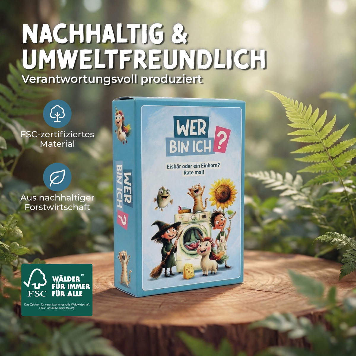 Wer bin ich – Kartenspiel ab 4 Jahren Spiele lila liebt dich 
