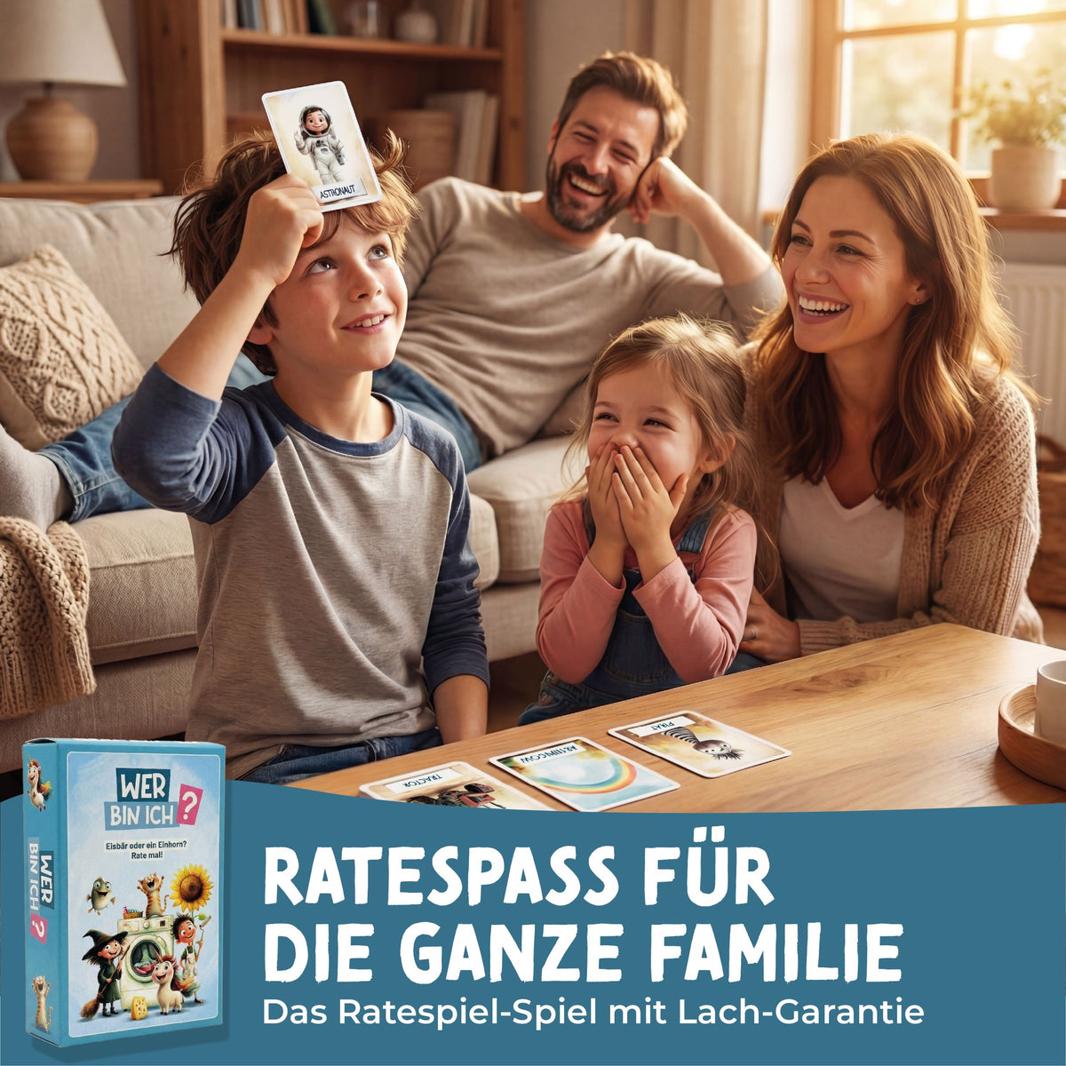 Wer bin ich – Kartenspiel ab 4 Jahren Spiele lila liebt dich 