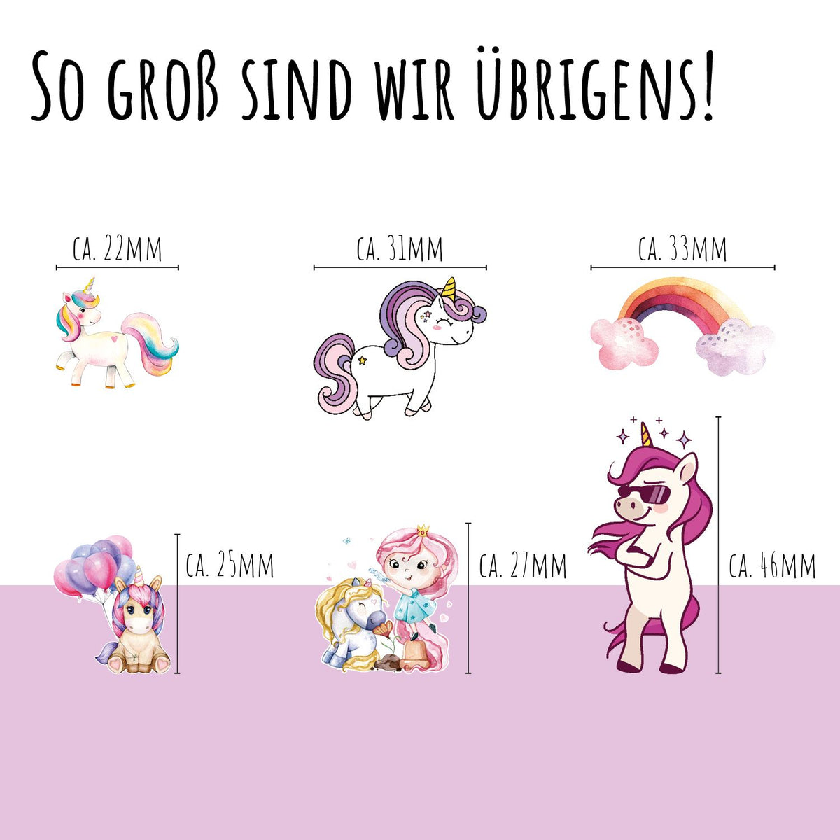 100 Kindertattoos "Und es gibt sie doch: Einhörner!" Kindertattoos lilaliebtdich 
