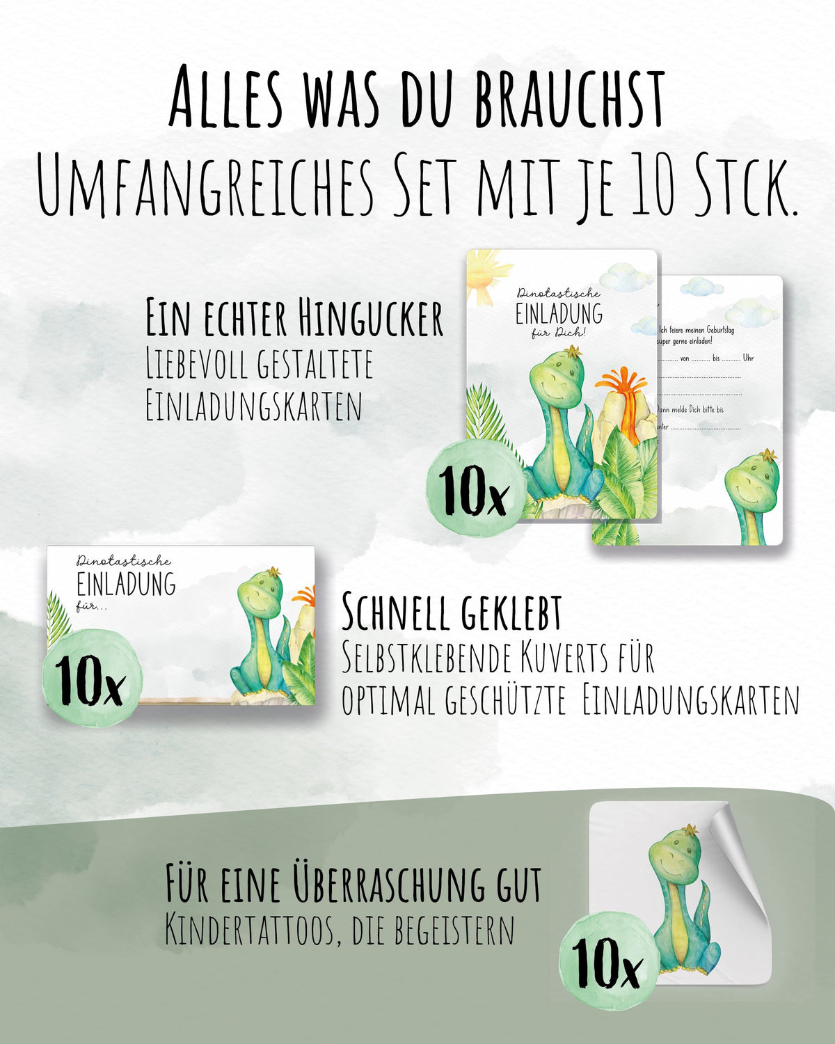 Einladungskarte Kindergeburtstag "Dinotastische Einladung" Einladungskarten lilaliebtdich 
