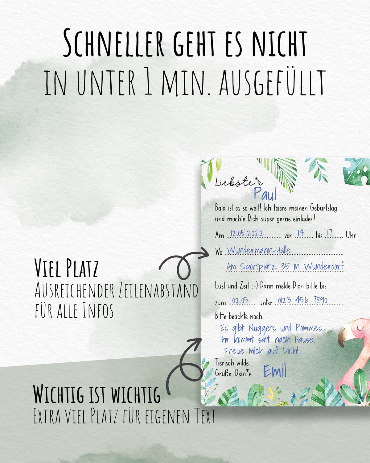 Einladungskarte Kindergeburtstag "Tierisch wilde Einladung" Einladungskarten lilaliebtdich 