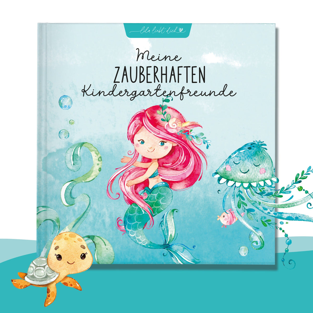 Freundebuch Kindergarten Meerjungfrauen Kindergarten Freundebuch lila liebt dich 